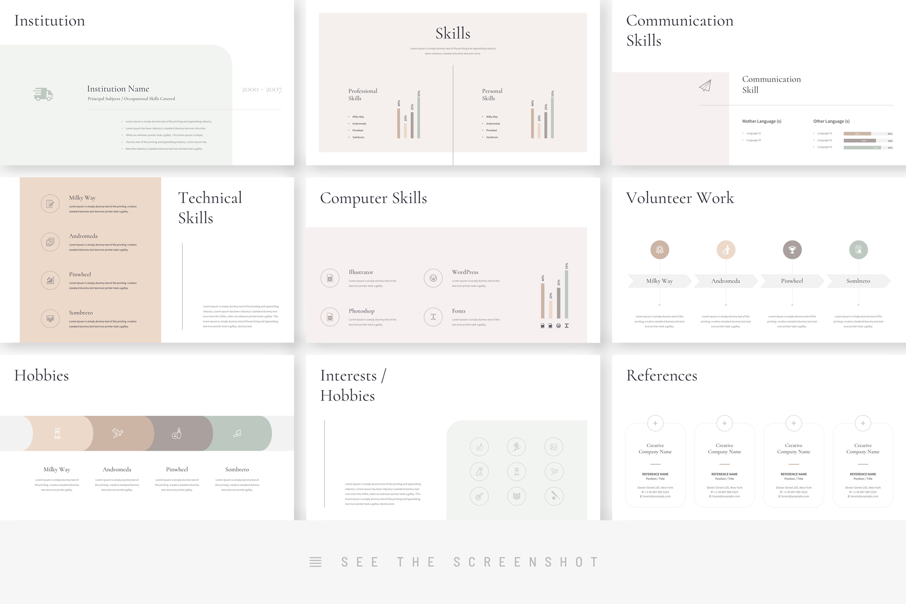 Resume CV Keynote Presentation Template, Presentation Templates